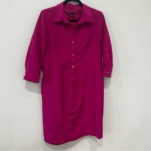 Talbots Magenta Silk Dress